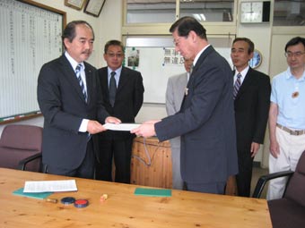 農林水産部大口支所と災害協定締結写真1